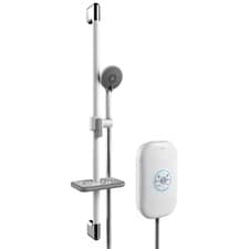 Image of AKW SmartCare Plus White Electric Shower Silver/White Kit 8.5kW