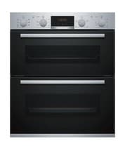 Image of Bosch Series 4 Built-Under Electric Double Oven - Stainless Steel NBS533BS0B