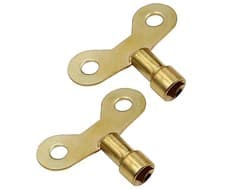 Image of Radiator Plumbing x 2 Bleed Bleeding Key Keys Solid Brass for Venting Air Valve