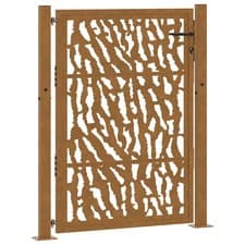Image of Garden Gate Steel Outdoor Gate Entrance Gate Metal Gate Steel Gate vidaXL