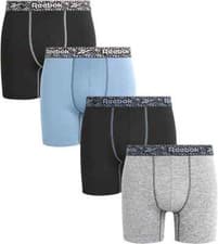 Image of 3, 4 OR 6 Pack REEBOK Men Boxer Briefs PERFORMANCE MEDIUM LARGE SMALL XLARGE $49