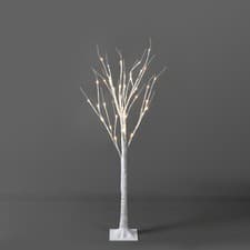 Image of Christmas Decoration LED Birch Tree Pre Lit Warm White Outdoor Xmas Remote