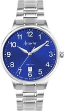 Image of Accurist Mens Classic Watch with Blue Dial and Silver Bracelet 73003