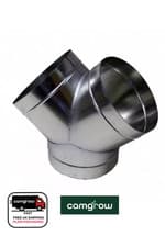 Image of Metal Y Piece Equal Ducting Connector For Extractor Fans - Hydroponics