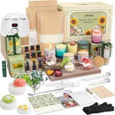 Image of Candle Making Kits for Adults Beginners, 91PCS 1200G Wax DIY Candle Making Kit