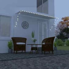 Image of Retractable Awning with LED 300x150 cm Cream vidaXL