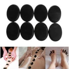 Image of 8/16pcs Massage Master Hot Stone Toe Spa Massage Kit Basalt Rock Asst Relaxing