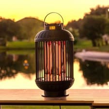 Image of FireSense 360 Degrees 1200W Lantern Style Electric Outdoor Garden Patio Heater