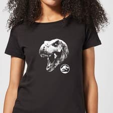Image of Jurassic Park Black T-Rex T-Shirt Women's | Official Licensed | Black