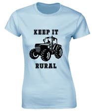 Image of KEEP IT RURAL LADIES T SHIRT FARMER TRACTOR FARMING CLOTHING TOP COOL GIFT IDEA