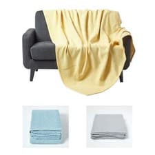 Image of Cotton Chevron Geometric Pattern Halden Throw Bedspread Blanket with Tassel