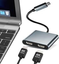 Image of XUJAIOLQP USB C to Dual HDMI Adapter USB Type C to Dual Monitor HDMI Adapter U