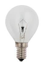 Image of Clear 12v 25w E14 Golf Ball Light Bulb SES Small Screw Cap NOT UK MAINS 240v