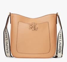 Image of Ralph Lauren Leather Cameryn Crossbody Bag, BNWT, Camel