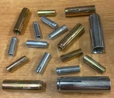 Image of M6, M8, M10, M12, M16, M20, Wedge, Drop In Anchors, BZP/Zinc & Yellow.