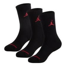 Image of NIKE AIR JORDAN 3 PAIRS OF CREW SOCKS SPORTS SOCKS SIZES 5 INFANTS - 2 JUNIOR