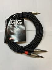Image of 3.5mm Stereo Jack to 2 x 1/4" Mono Jack Y Lead Cable NRA-031-0170-080