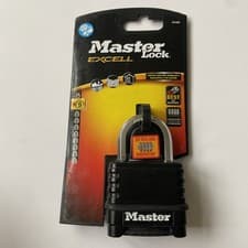 Image of MasterLock Excell Combination Padlock 56mm Wide 28mm Shackle, Security Number 9