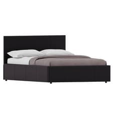 Image of Ottoman Storage Bed Gas Lift Double King Size Leather Bed Slatted Base Headboard