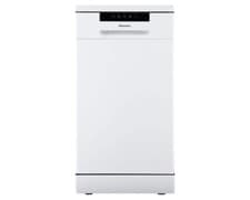 Image of Hisense HS523E15WUK 45cm 10 Place Slimline Freestanding White Dishwasher