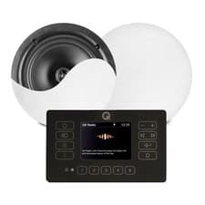 Image of Q Acoustics E120 Black Bluetooth Ceiling Speaker System with DAB+ Radio 2 xNCSS5