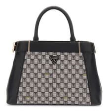 Image of GUESS G Wave II Satchel Bag Black Logo