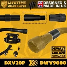 Image of DeWalt DXV20P Vacuum Dust Extractor to DWV9000 Airlock Adapter Connector Coupler