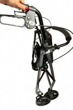 Image of Pacer Lightweight Folding Rollator Walker With Padded Seat & Bag CEUK Safe