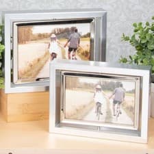 Image of Shudehill Dark Silver Spin Photo Frames in 6x4 and 7x5