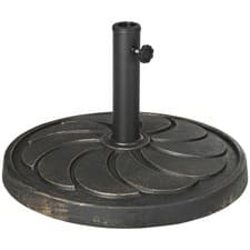 Image of Outsunny 18kg Round Resin Garden Parasol Base for Poles of 38mm-48mm