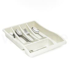 Image of Large Plastic Cutlery Tray Utensil Holder Drawer Kitchen Organiser Storage Rack