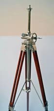 Image of Vintage Royal Style Wooden Tripod Stand Floor Lamp Home Decor Without Shade