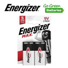 Image of Energizer Max 9V PP3 Alkaline Batteries Smoke Alarm LR22 MN1604 6LR6 BLOC