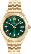 Image of Versace VEVK01625 Hellenyium gold green Stainless Steel Men's Watch NEW