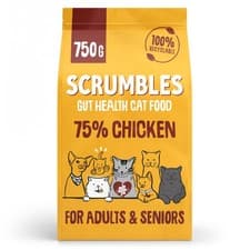 Image of Scrumbles Adult and Senior Cats Dry Food, 750g 750 g (Pack of 1), Chicken