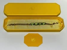 Image of Swarovski Millenia bracelet Octagon cut, Green, 18k gold plated. RRP £199
