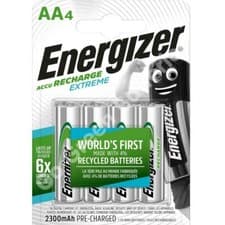 Image of Energizer Extreme AA HR6 2300mAh Pre-charged Rechargeable Batteries | 4 Pack