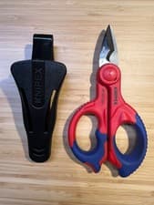 Image of Knipex 95 05 155 SB Electricians’ Shears Scissors with Belt Pouch 155mm