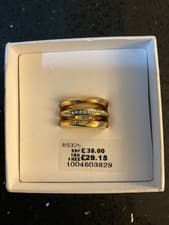 Image of Buckley London Lunar 12k Plated Gold Ring, Rrp £35, Size k (small)