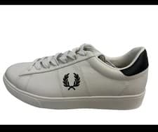 Image of Fred Perry Spencer Leather Mens Trainers UK Size 8 - Brand New