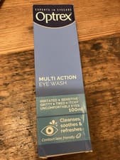 Image of Optrex Multi-Action Eye Wash For Tired, Uncomfortable, Irritated Eyes, 100 ml