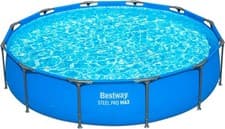 Image of Frame Swimming Pool 12ft Bestway Steel Pro Max Round Pool with Filter Pump- Blue