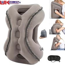 Image of Inflatable Travel Pillow for Airplane Support Head Inflatable Pillow Neck Pillow
