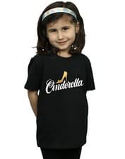 Image of Disney Girls Cinderella Shoe Logo T-Shirt