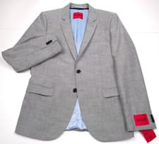 Image of $495 Hugo Boss Arti 232x Gray Melange Performance Suit Jacket Blazer Mens 42R