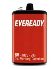 Image of EVEREADY TORCH LANTERN BATTERY 6 VOLT 6V PJ996 4R25R 908 996 430 BATTERIES