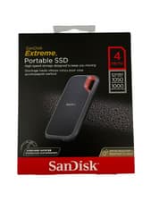 Image of UNOPENED SANDISK 4TB EXTREME PORTABLE SSD V2 IN BLACK
