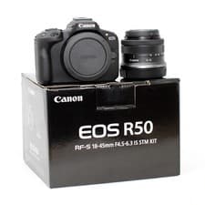 Image of Canon EOS R50 Mirrorless Camera + RF-S 18-45 STM lens