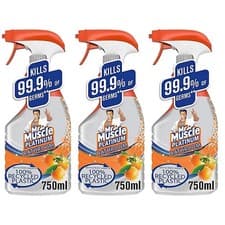 Image of 3 x Mr Muscle Platinum Bathroom Cleaner Spray 750ml