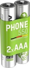 Image of Ansmann AAA DECT Phone Batteries 550mAh NiMH Rechargeable Pack of 2